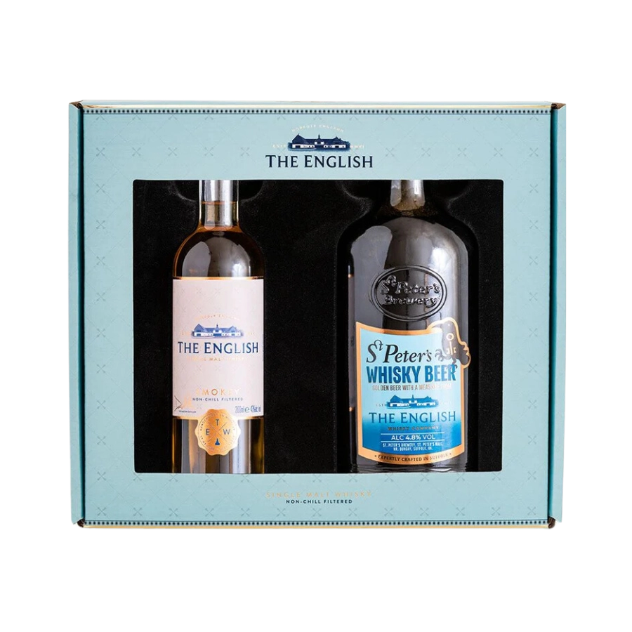 Rượu Whisky Anh Quốc The English Smokey + Beer Gift Set