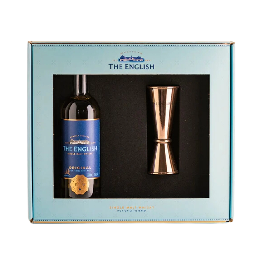 Rượu Whisky Anh Quốc The English Original + Jigger Gift Set (Chai 200ml + ly Jigger)