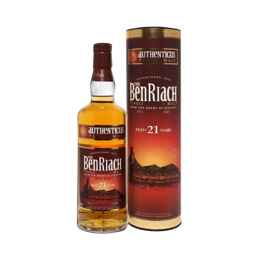 Rượu Whisky Benriach 21 Year Old Authenticus Peated Malt 2006