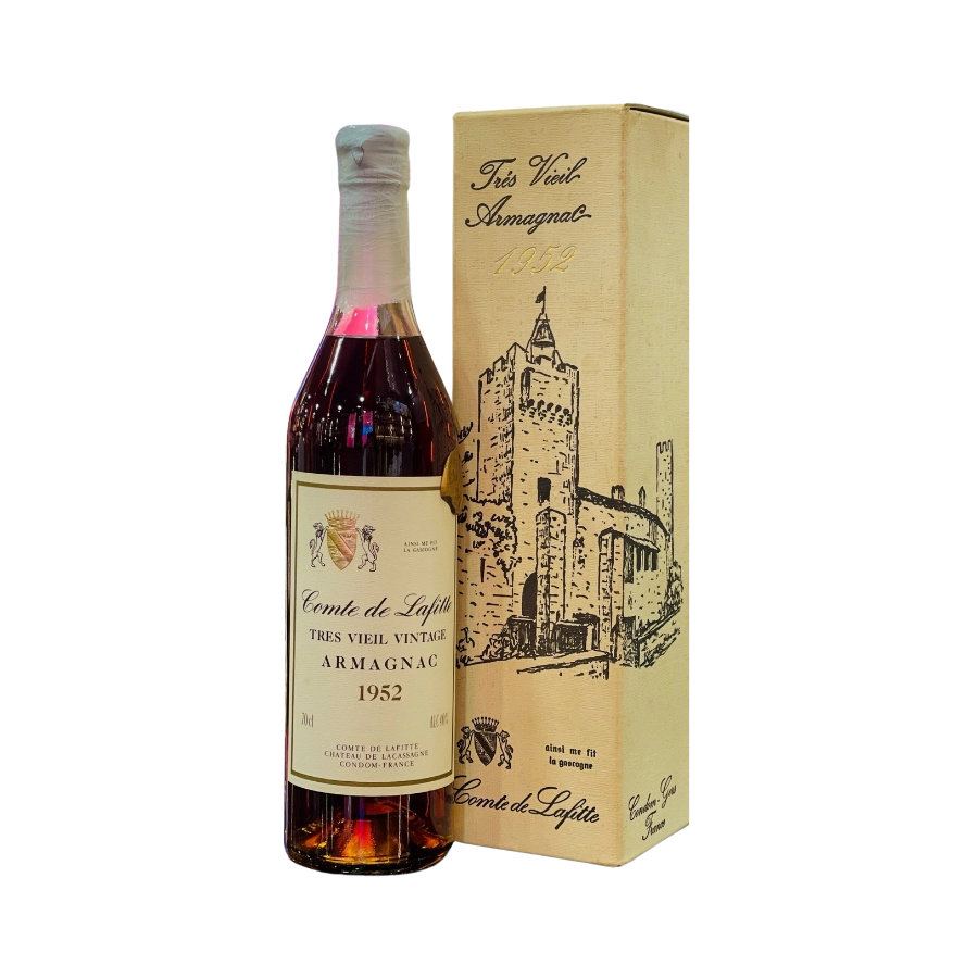 Rượu Brandy Pháp Comte De Lafitte Tres Vieil Vintage Armagnac 1952