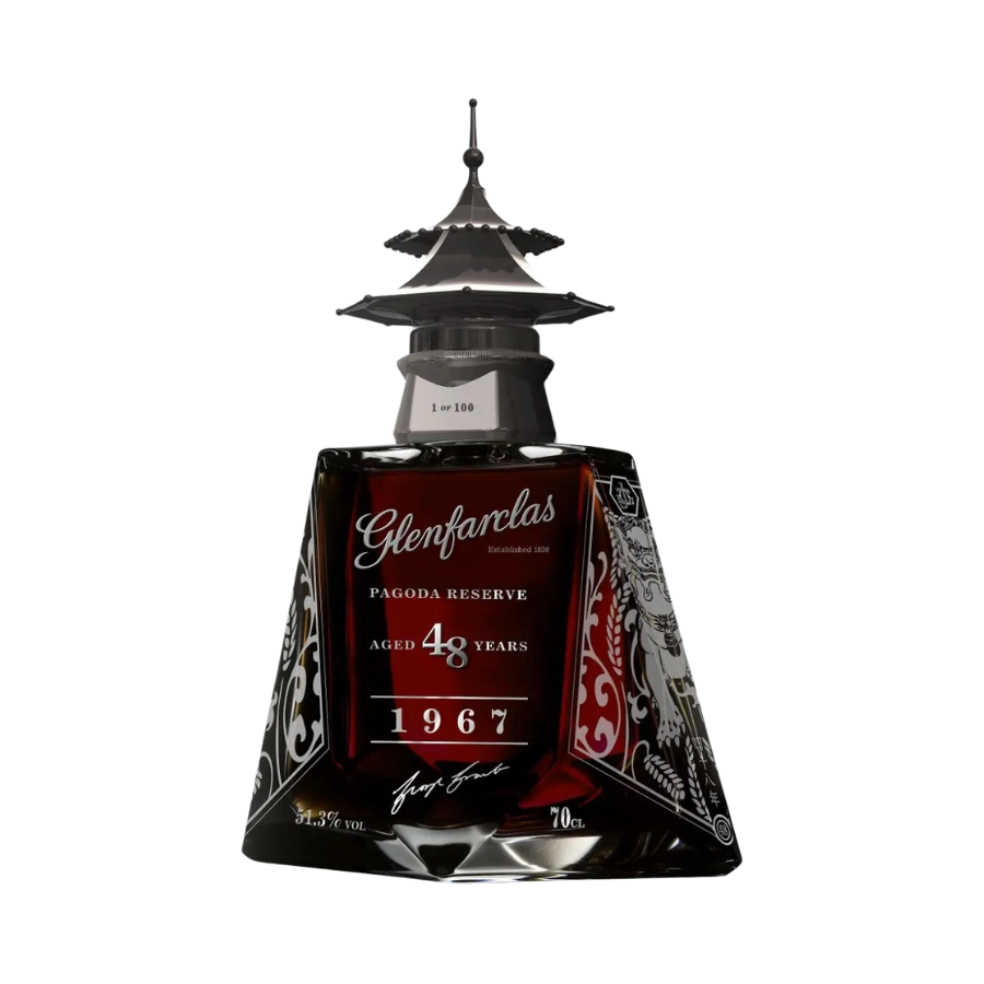 Rượu Whisky Glenfarclas 48 Year Old Pagoda Reserve Silver 1967