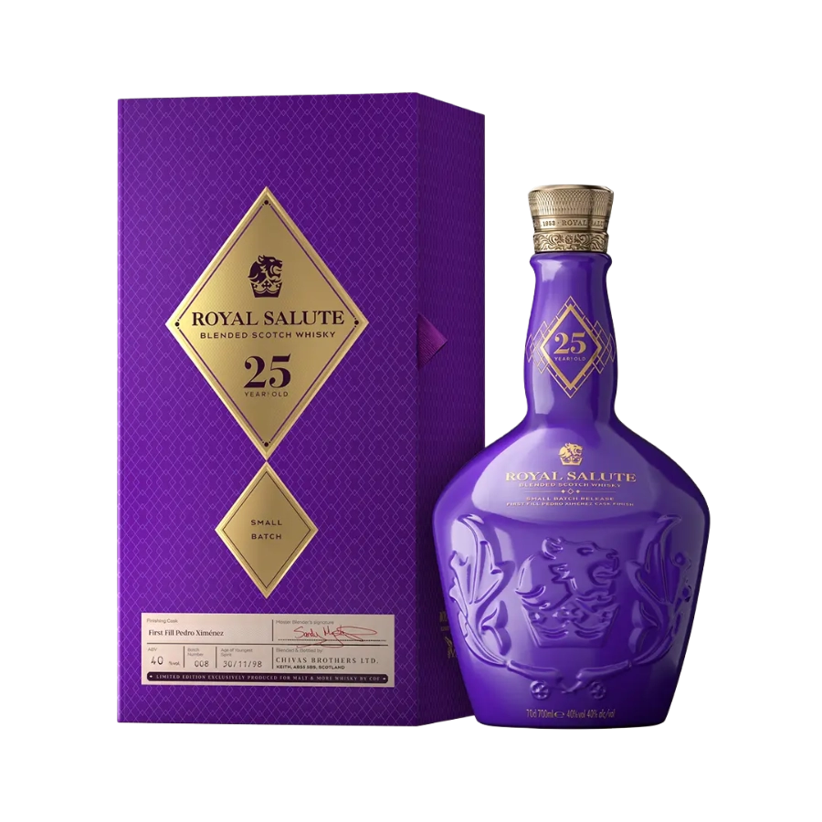 Rượu Whisky Royal Salute 25 Year Old Blended Scotch Small Batch 8 Limited Edition