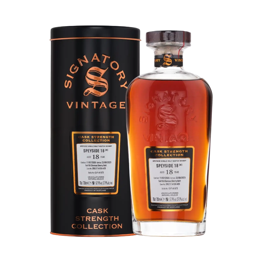 Rượu Whisky Speyside 18 Year Old M Cask Strength Collection Signatory Vintage 2005