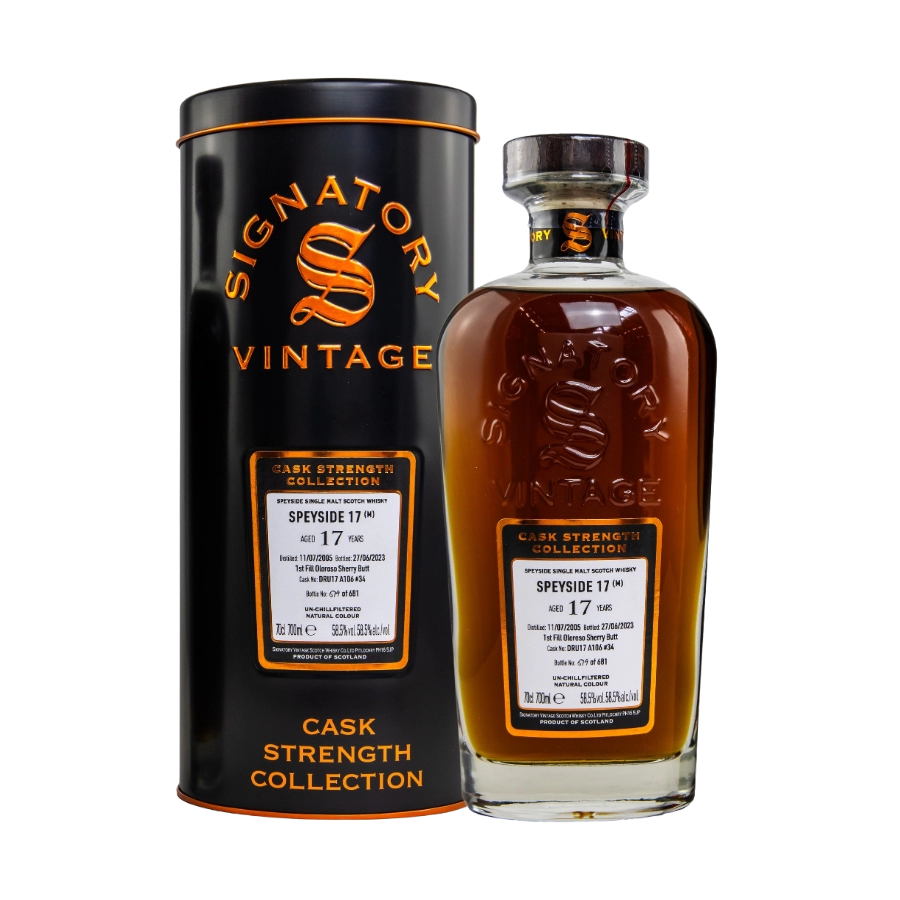 Rượu Whisky Speyside 17 Year Old M Cask Strength Collection Signatory Vintage 2005