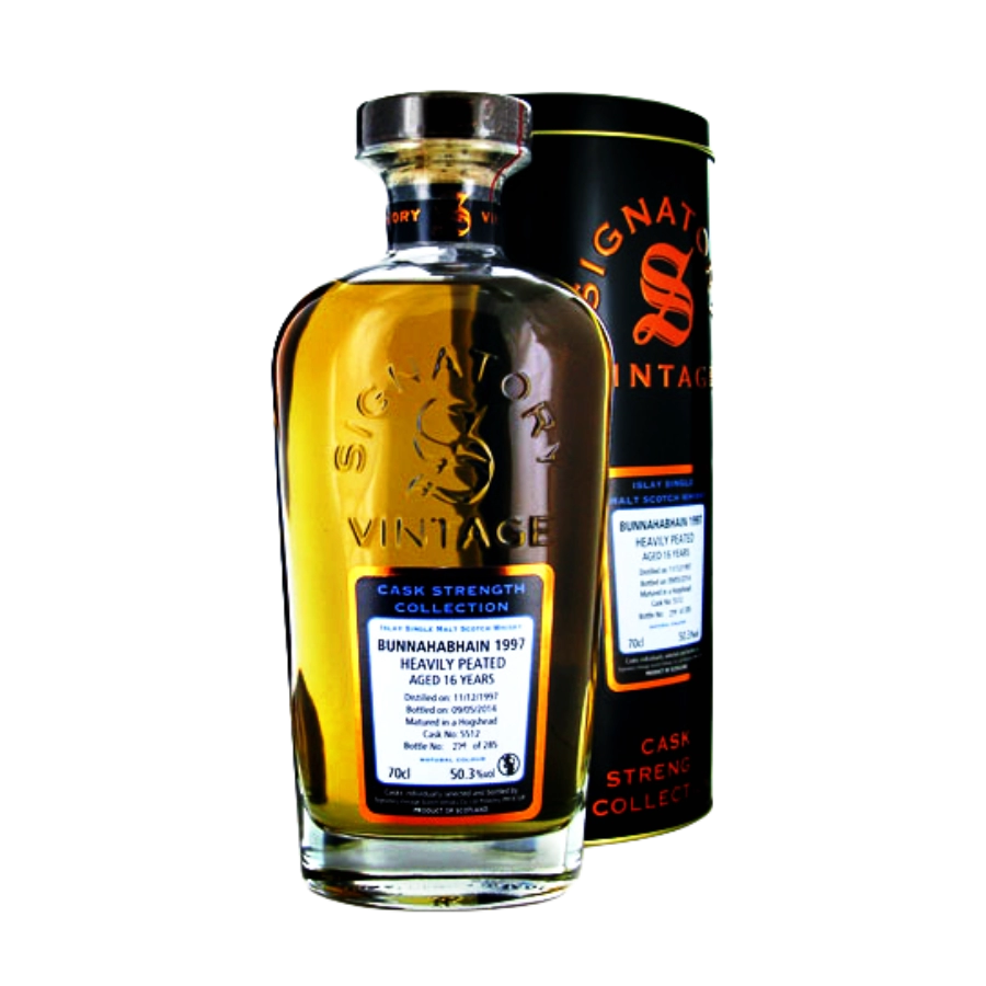 Rượu Whisky Bunnahabhain 16 Year Old Cask Strength Collection Signatory Vintage 1997