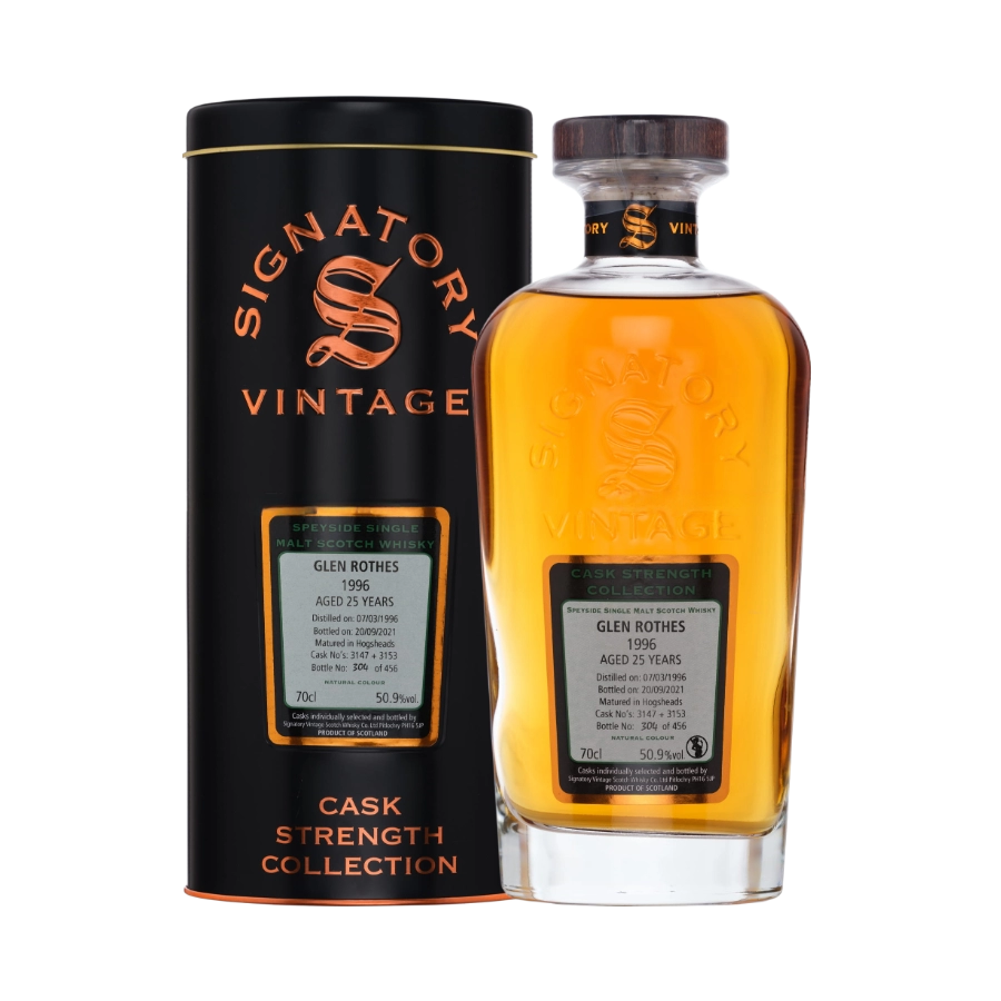 Rượu Whisky GlenRothes 25 Year Old Cask Strength Collection Signatory Vintage 1996