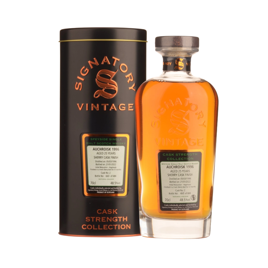 Rượu Whisky Auchroisk 25 Year Old Cask Strength Collection Signatory Vintage 1996