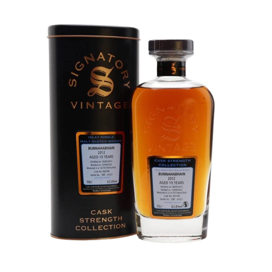 Rượu Whisky Bunnahabhain 10 Year Old Cask Strength Collection Signatory Vintage 2012