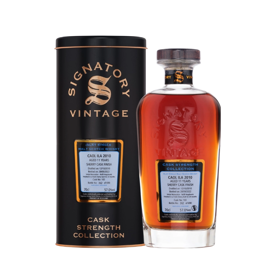 Rượu Whisky Caol Ila 11 Year Old Cask Strength Collection Signatory Vintage 2010