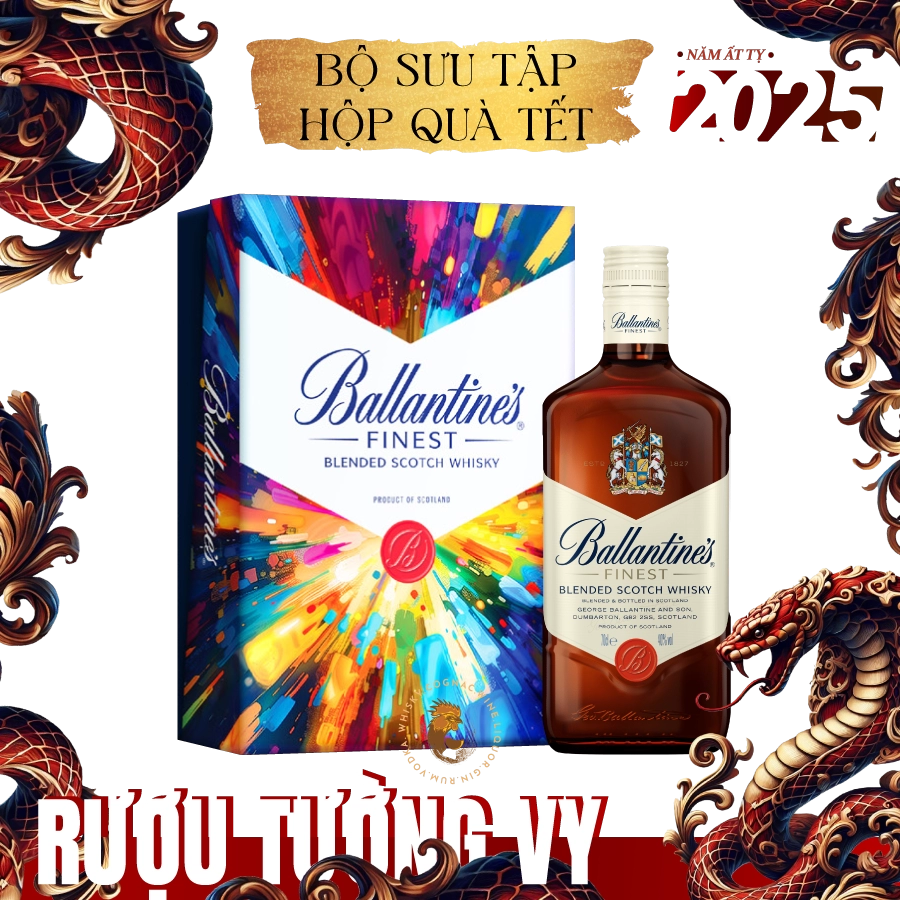 Rượu Whisky Ballantine's Finest Phiên Bản Hộp Quà Tết 2025