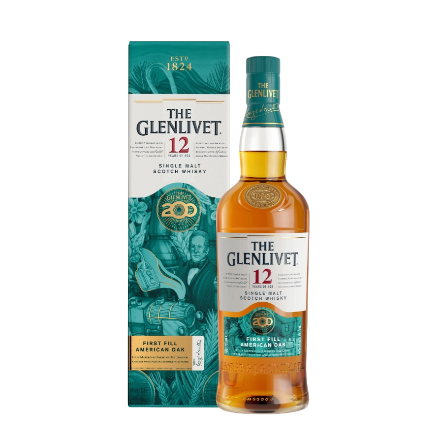 Rượu Whisky Glenlivet 12 Year Old First Fill American Oak 200 Year Anniversary Edition