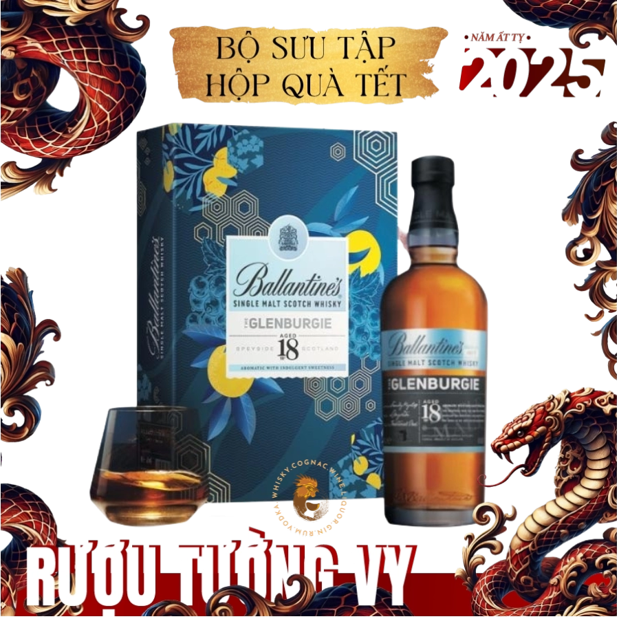 Rượu Whisky Ballantine's Glenburgie 18 Year Old Phiên Bản Hộp Quà Tết 2025