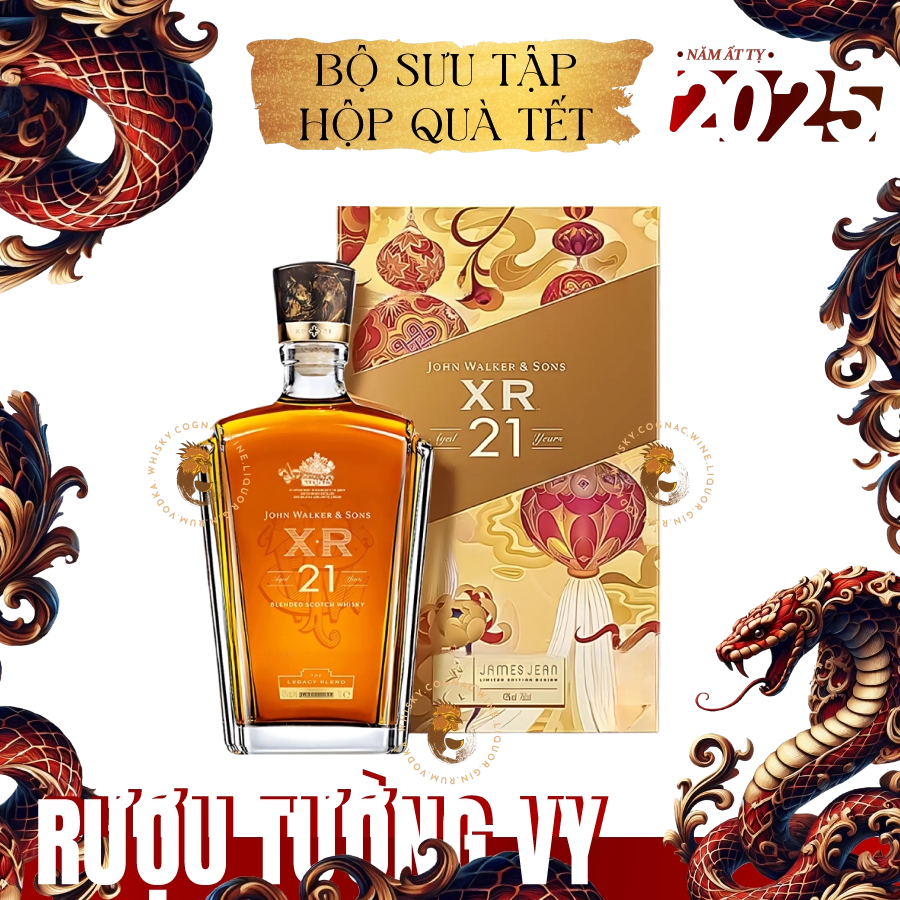 Rượu Whisky John Walker & Sons XR 21 Year Old Phiên Bản Hộp Quà Tết 2025