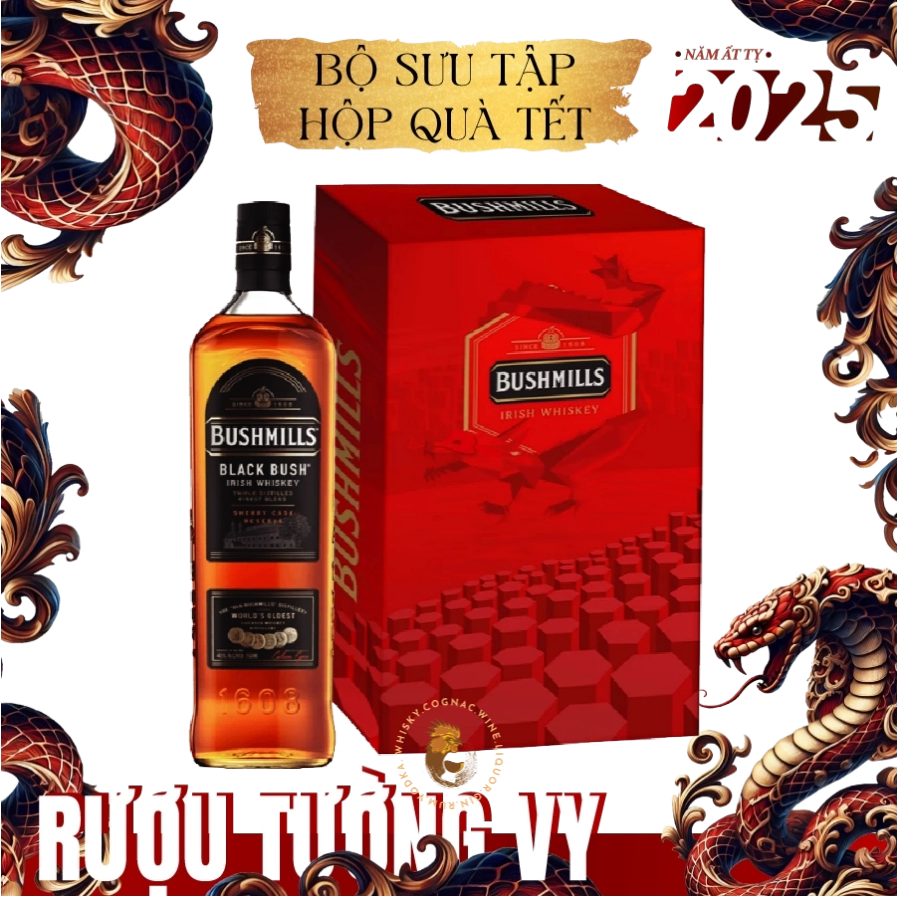 Rượu Whisky Bushmills Black Bush Phiên Bản Hộp Quà Tết 2025