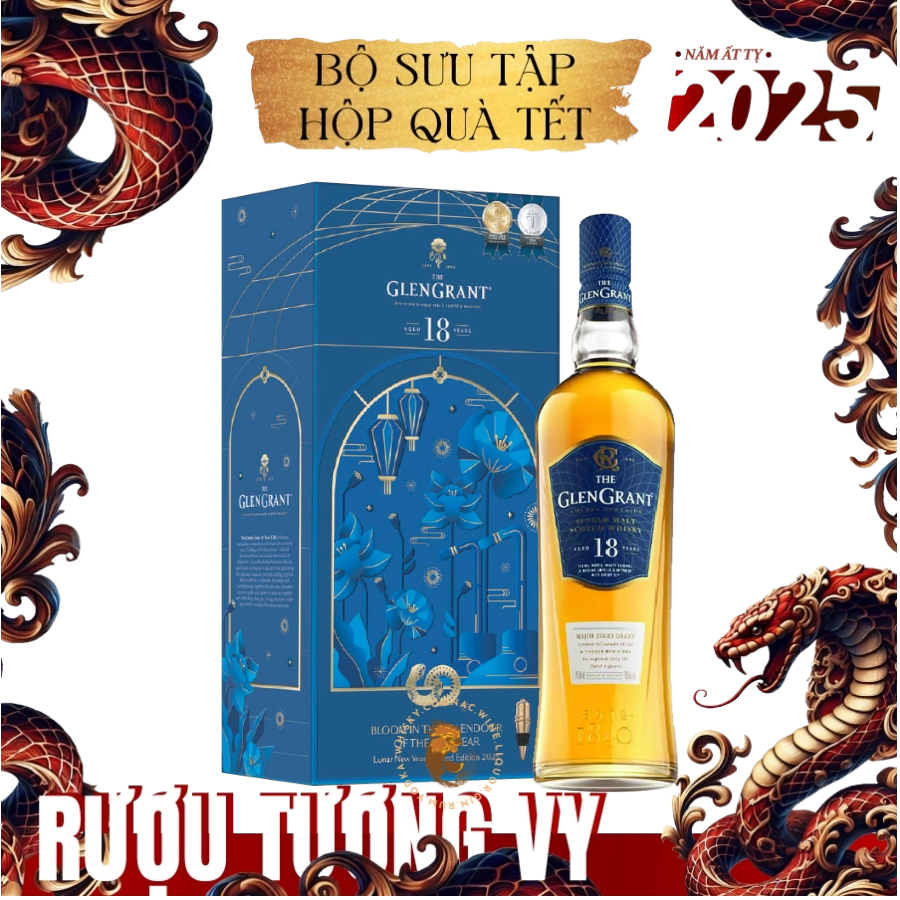 Rượu Whisky Glen Grant 18 Year Old Phiên Bản Hộp Quà Tết 2025