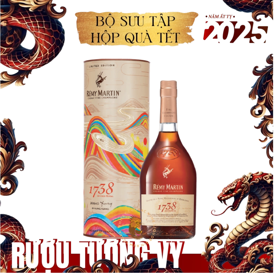 Rượu Cognac Remy Martin 1738 Phiên Bản Hộp Quà Tết 2025