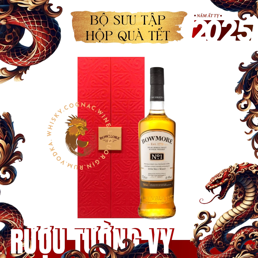 Rượu Whisky Bowmore No. 1 Hộp Quà Tết 2025