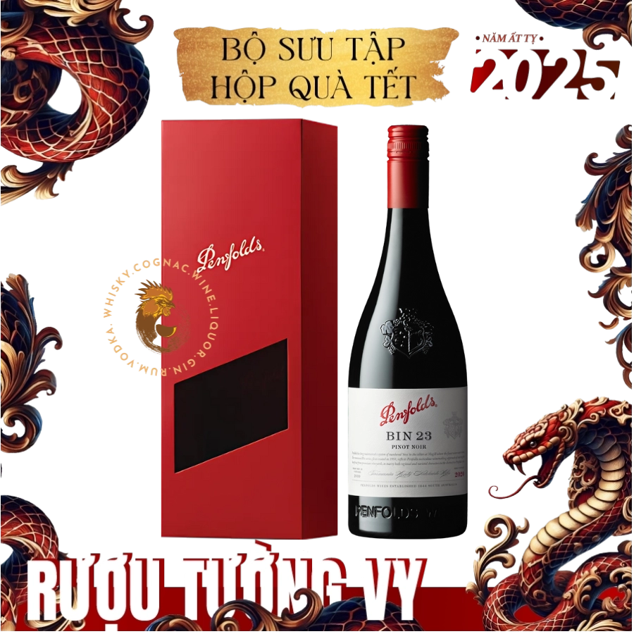 Rượu Vang Đỏ Úc Penfolds Bin 23 Hộp Quà Tết 2025