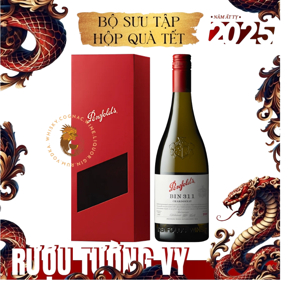 Rượu Vang Trắng Úc Penfolds Bin 311 Hộp Quà Tết 2025