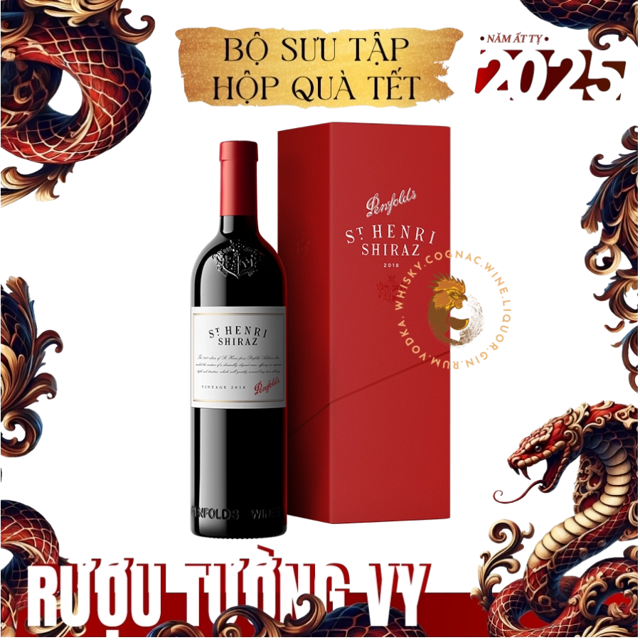 Rượu Vang Đỏ Úc Penfolds St Henri Hộp Quà Tết 2025