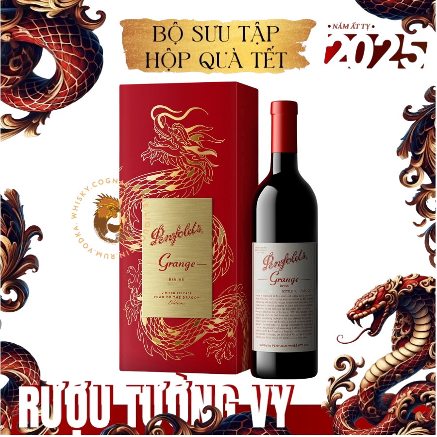 Rượu Vang Đỏ Úc Penfolds Grange Bin 95 Hộp Quà Tết 2025