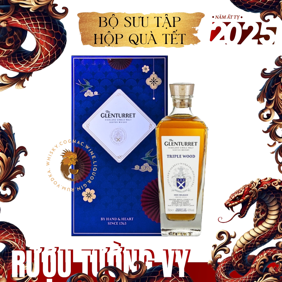 Rượu Whisky Glenturret Triple Wood Phiên Bản Hộp Quà Tết 2025