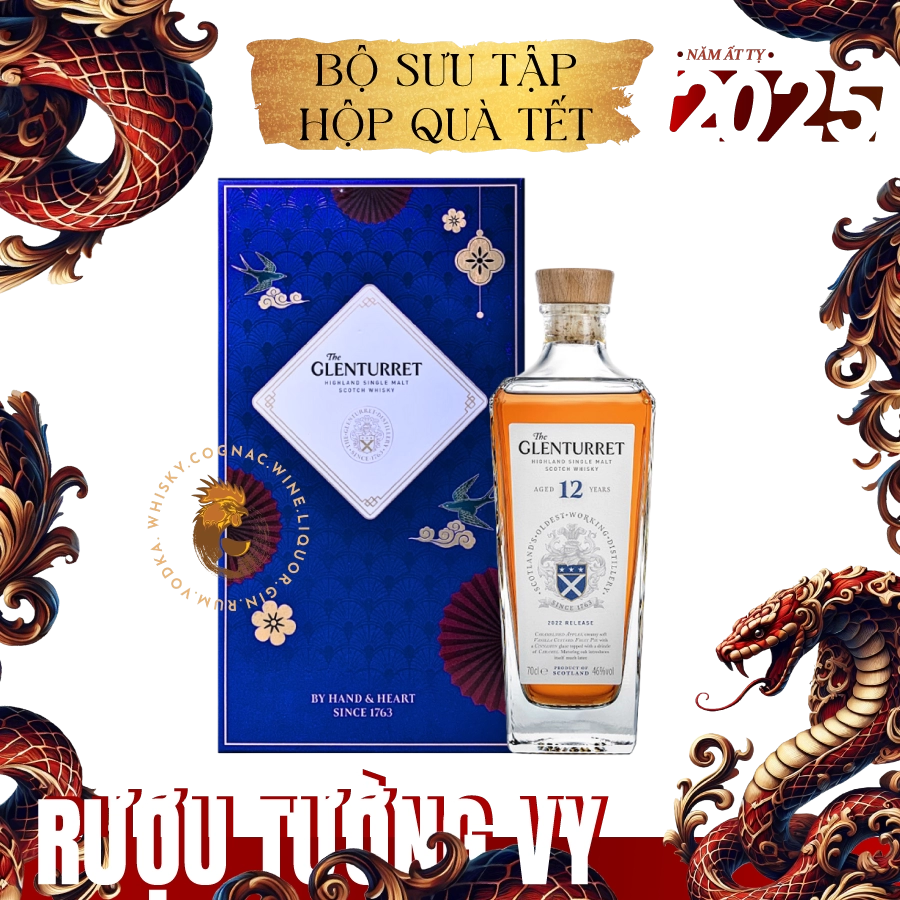 Rượu Whisky Glenturret 12 Year Old Phiên Bản Hộp Quà Tết 2025