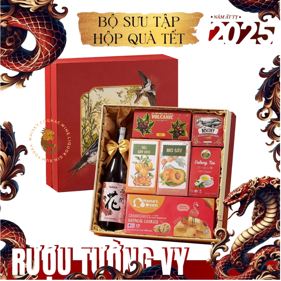 Rượu Sake Nhật Nishinoseki Hana Hộp Quà Tết 2025