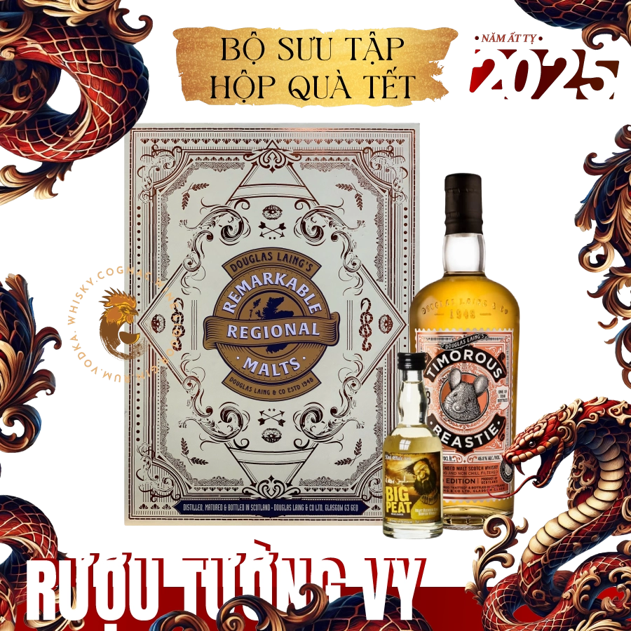 Rượu Whisky Timorous Beastie 18 Year Old Limited Edition Phiên Bản Hộp Quà Tết Kèm Chai Mini Random