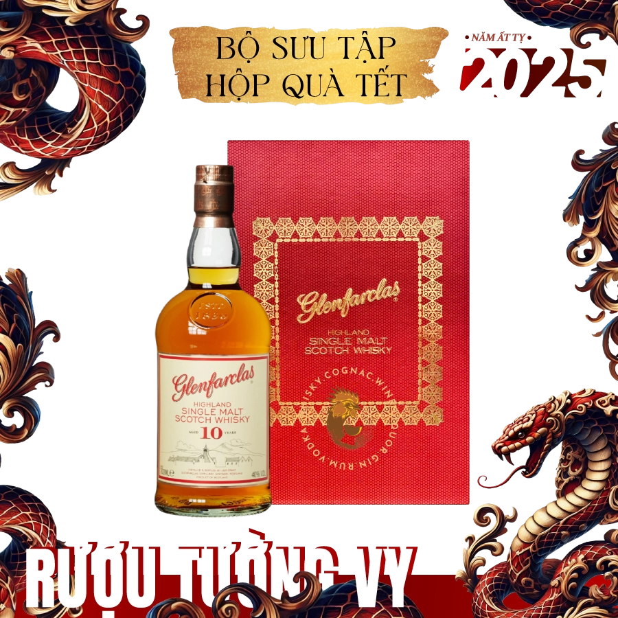 Rượu Whisky Glenfarclas 10 Year Old Phiên Bản Hộp Quà Tết 2025