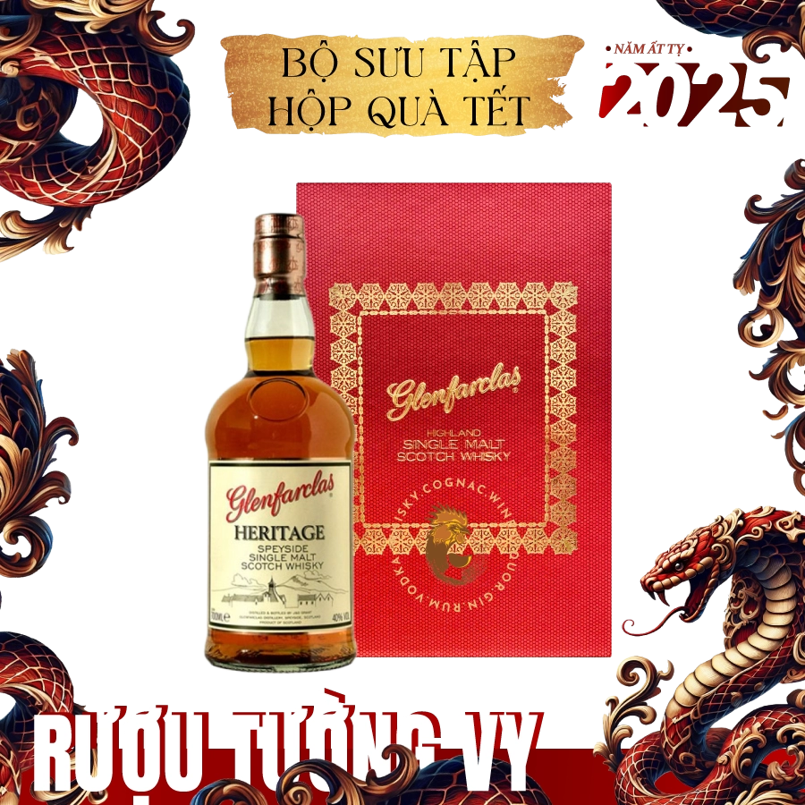 Rượu Whisky Glenfarclas Heritage Phiên Bản Hộp Quà Tết 2025