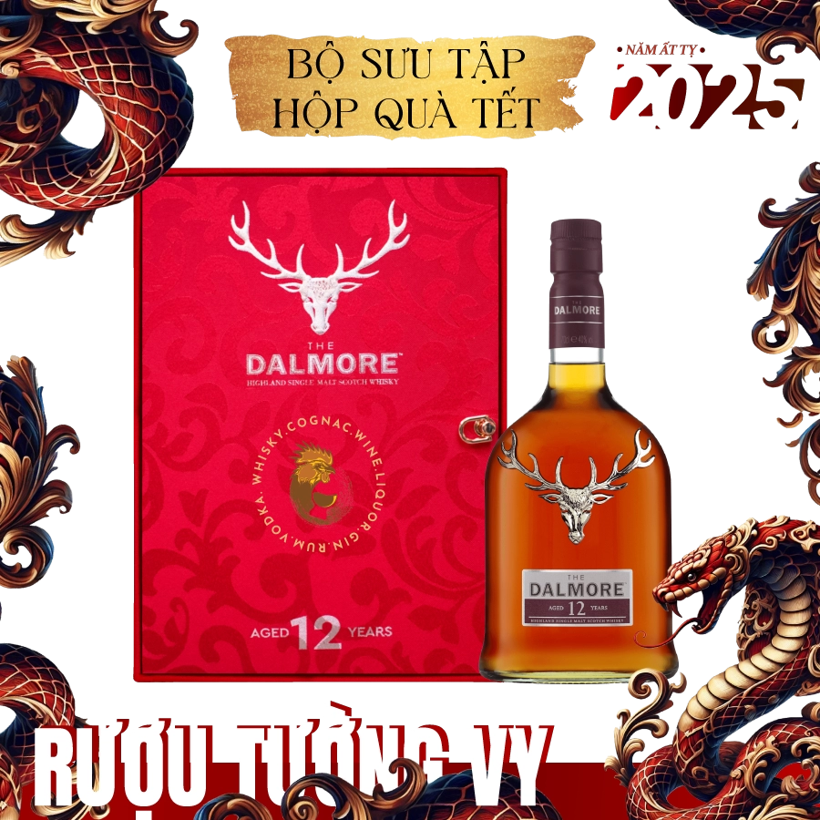 Rượu Whisky Dalmore 12 Year Old Phiên Bản Hộp Quà Tết 2025