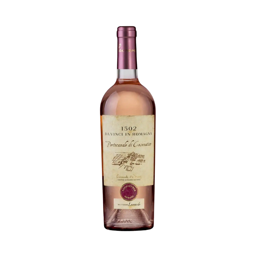 Rượu Vang Hồng Ý Leonardo Da Vinci 1502 Rose Portocanale Di Cesenatico