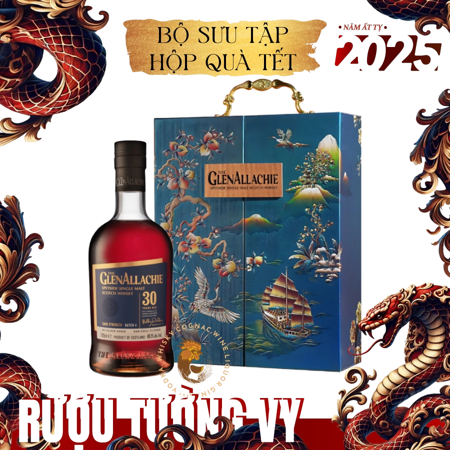 Rượu Whisky Glenallachie 30 Year Old Batch 04 Cask Strength Phiên Bản Hộp Quà Tết 2025