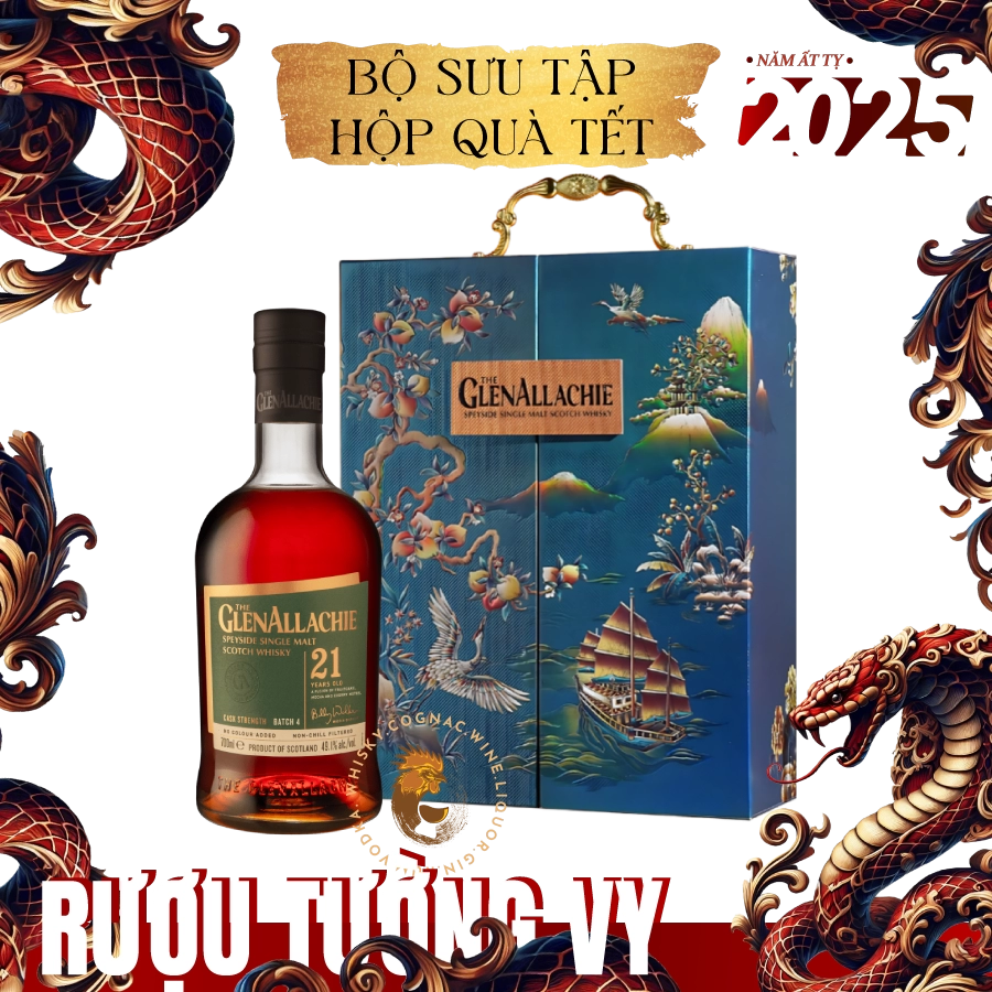 Rượu Whisky Glenallachie 21 Year Old Phiên Bản Hộp Quà Tết 2025