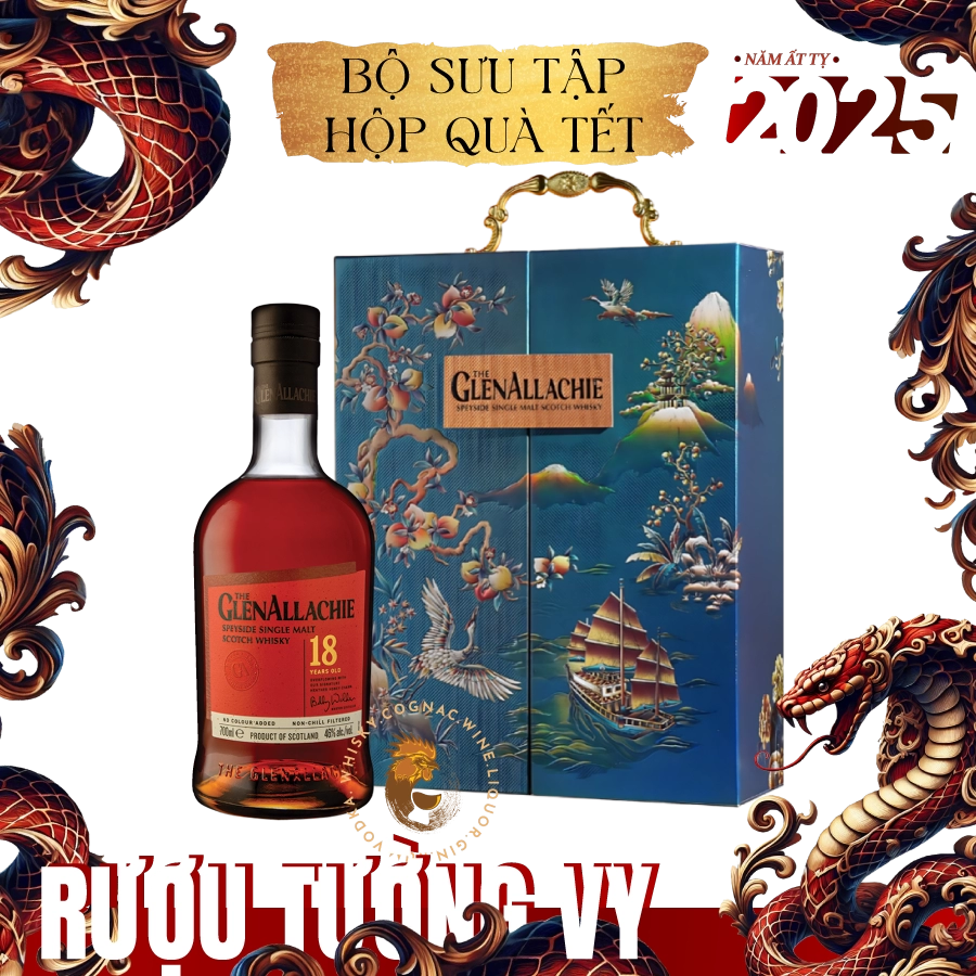 Rượu Whisky Glenallachie 18 Year Old Phiên Bản Hộp Quà Tết 2025