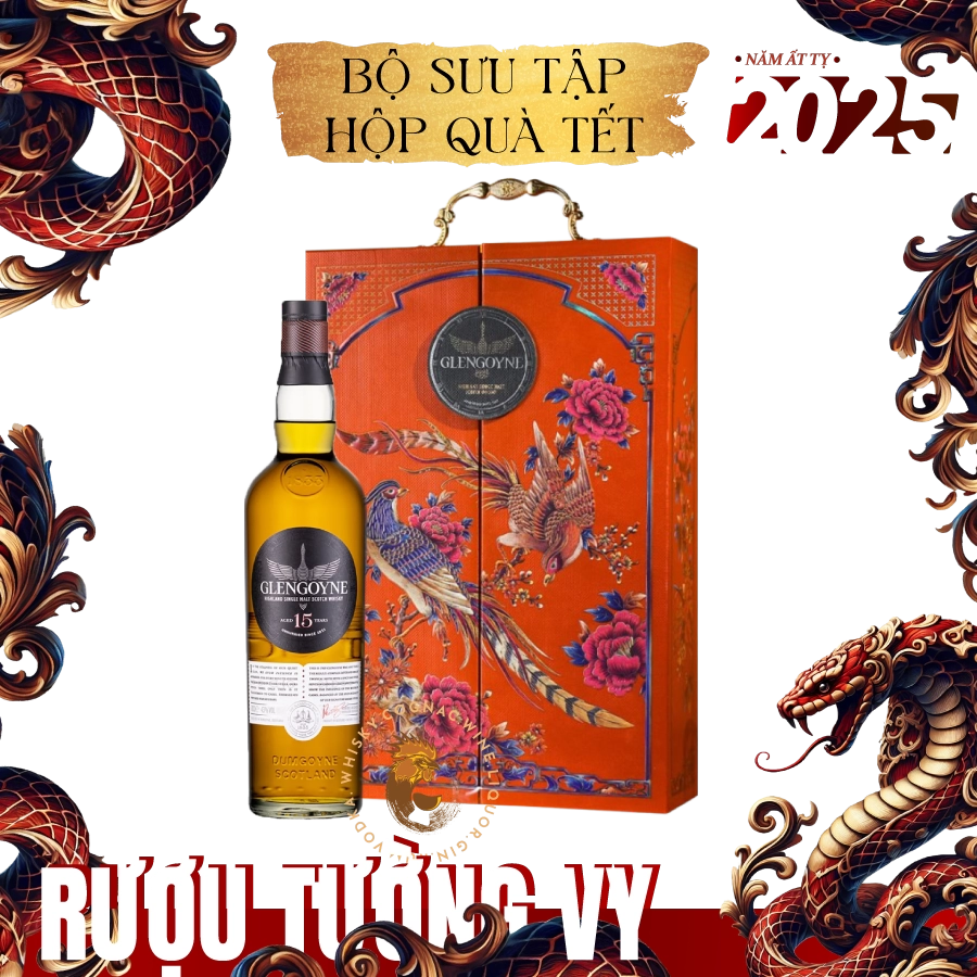 Rượu Whisky Glengoyne 15 Year Old Phiên Bản Hộp Quà Tết 2025