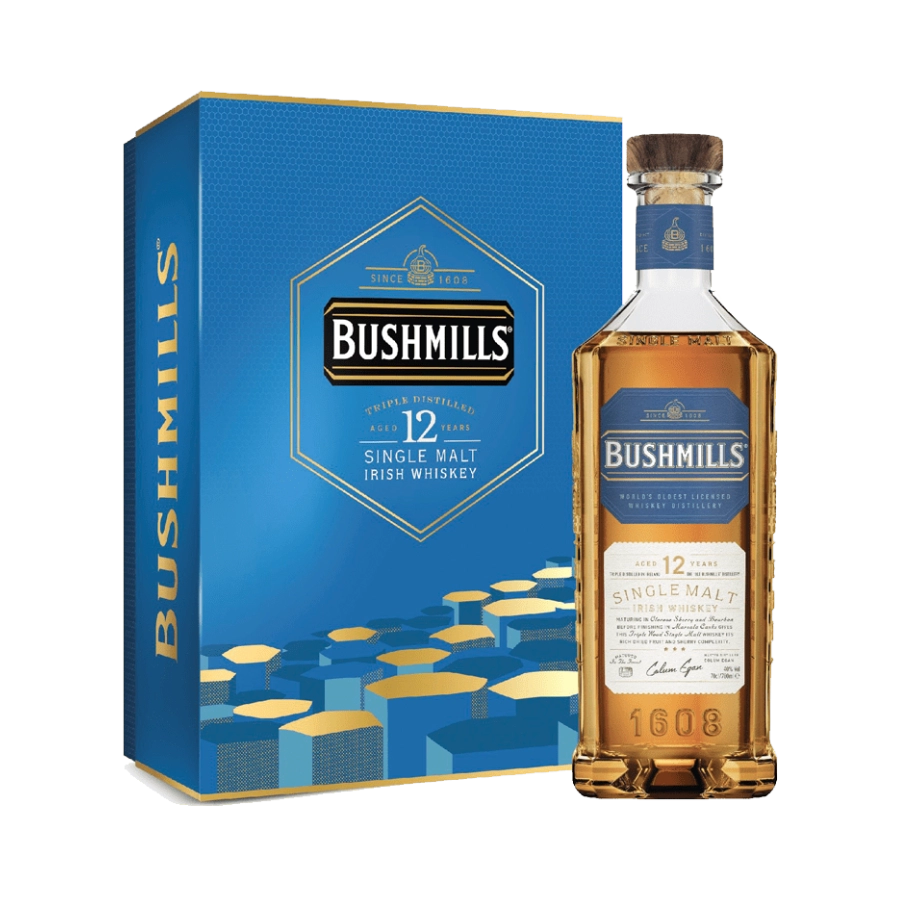 Rượu Whisky Bushmills 12 Year Old Phiên Bản Hộp Quà Tết 2023