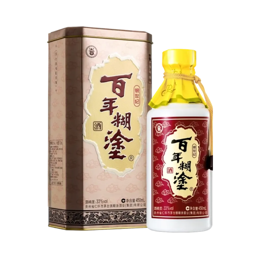 Rượu Bách Niên Hồ Đồ Hộp Thiếc 450ml 33%/ Bainian Hutu/ 百年糊涂