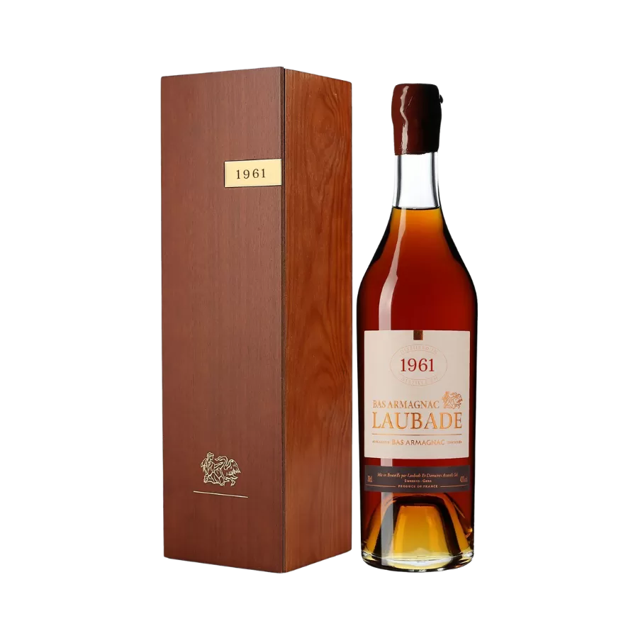Rượu Brandy Pháp Chateau Laubade Bas Armagnac 1961