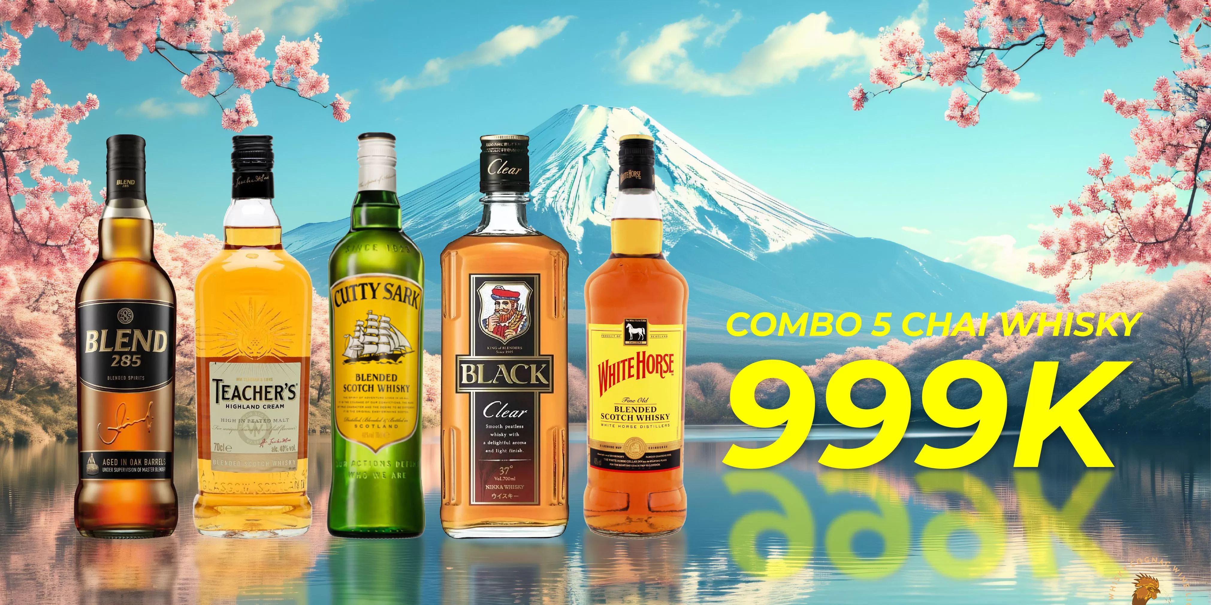 COMBO 5 CHAI WHISKY GIÁ TỐT