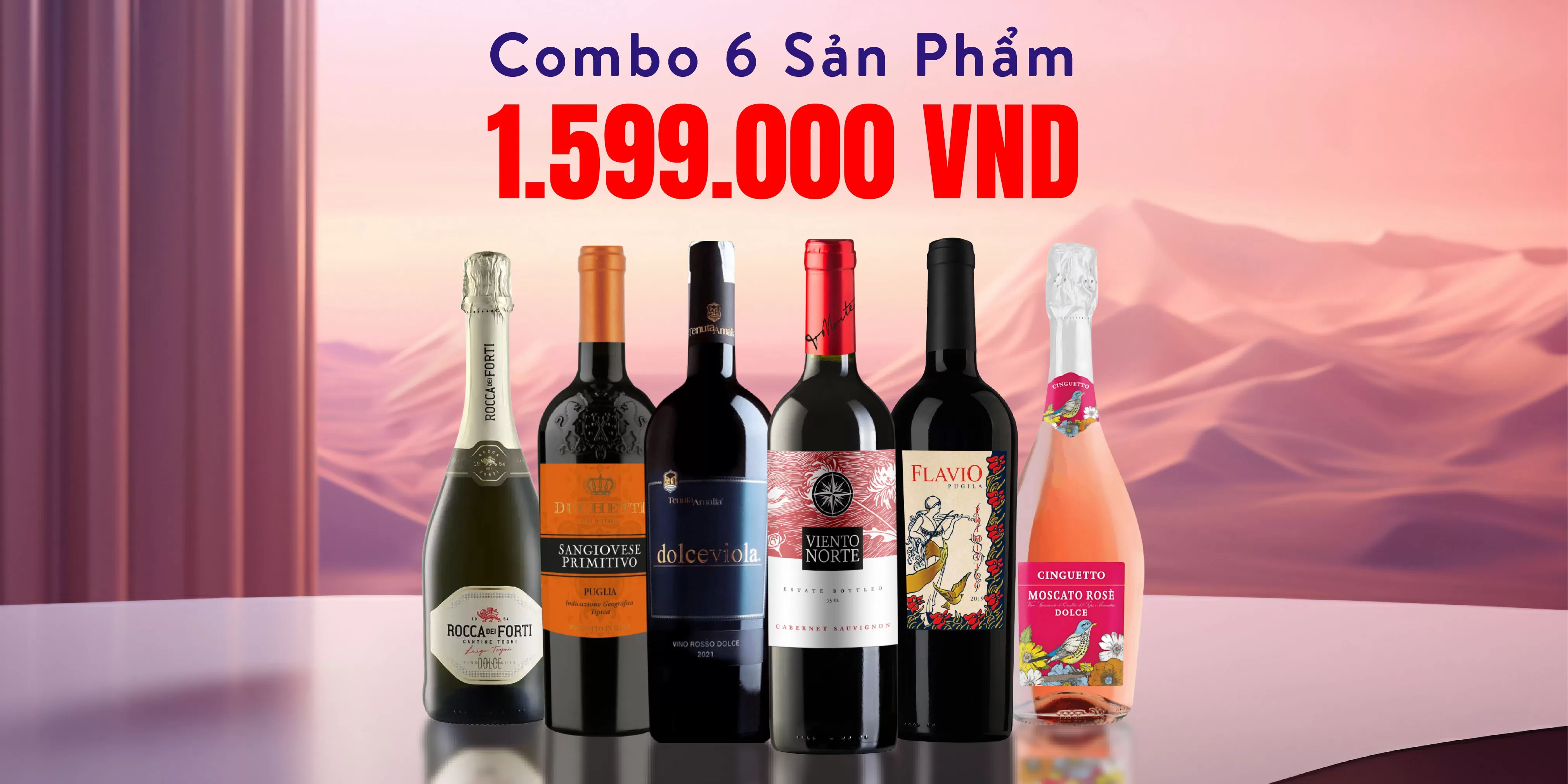 COMBO 6 CHAI VANG GIÁ TỐT