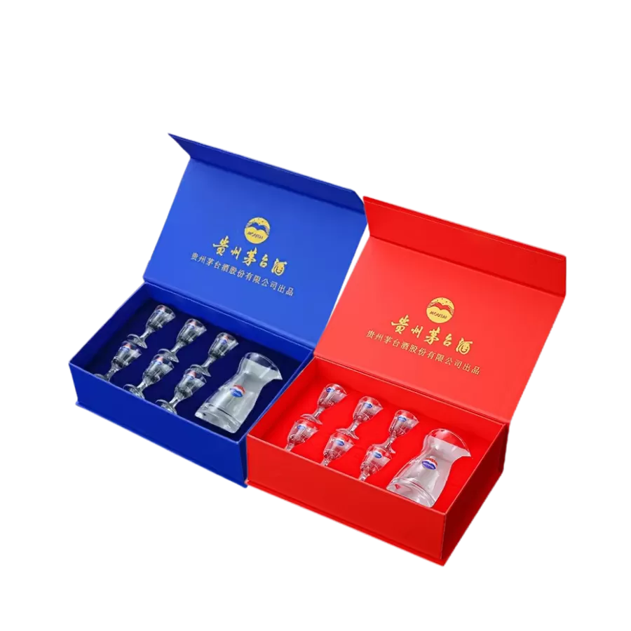 Hộp Quà Tặng 6 Ly Rượu Moutai Và Bình Thủy Tinh Đựng Rượu