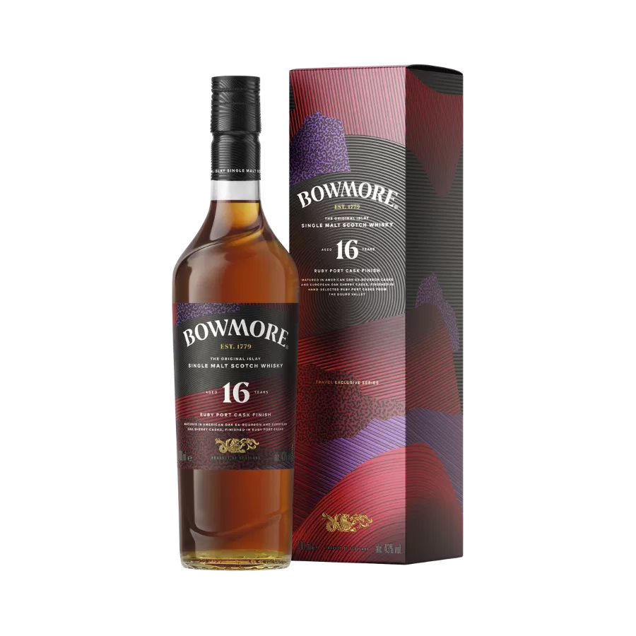 Rượu Whisky Bowmore 16 Year Old Ruby Port Cask Finish