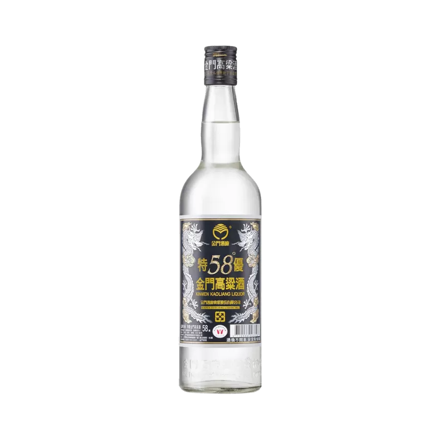 Rượu Cao Lương Kim Môn 58 Độ/ Kinmen Kaoliang Black Golden Dragon Premium/ 金門高粱 黑金龍特優金門高梁 58度