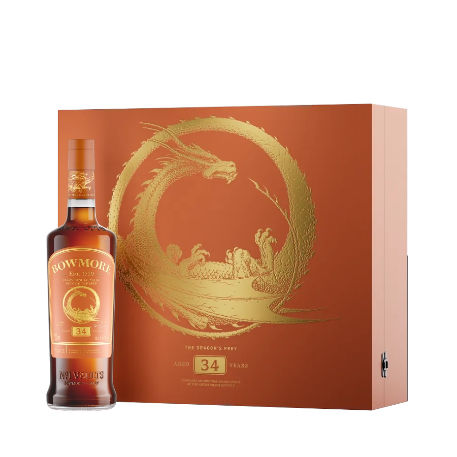 Rượu Whisky Bowmore 34 Year Old Frank Quitely Dragon's Prey