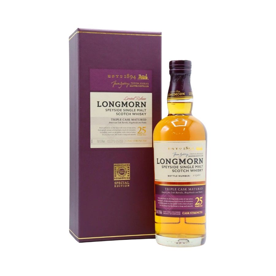 Rượu Whisky Longmorn 25 Year Old Triple Cask Cask Strength