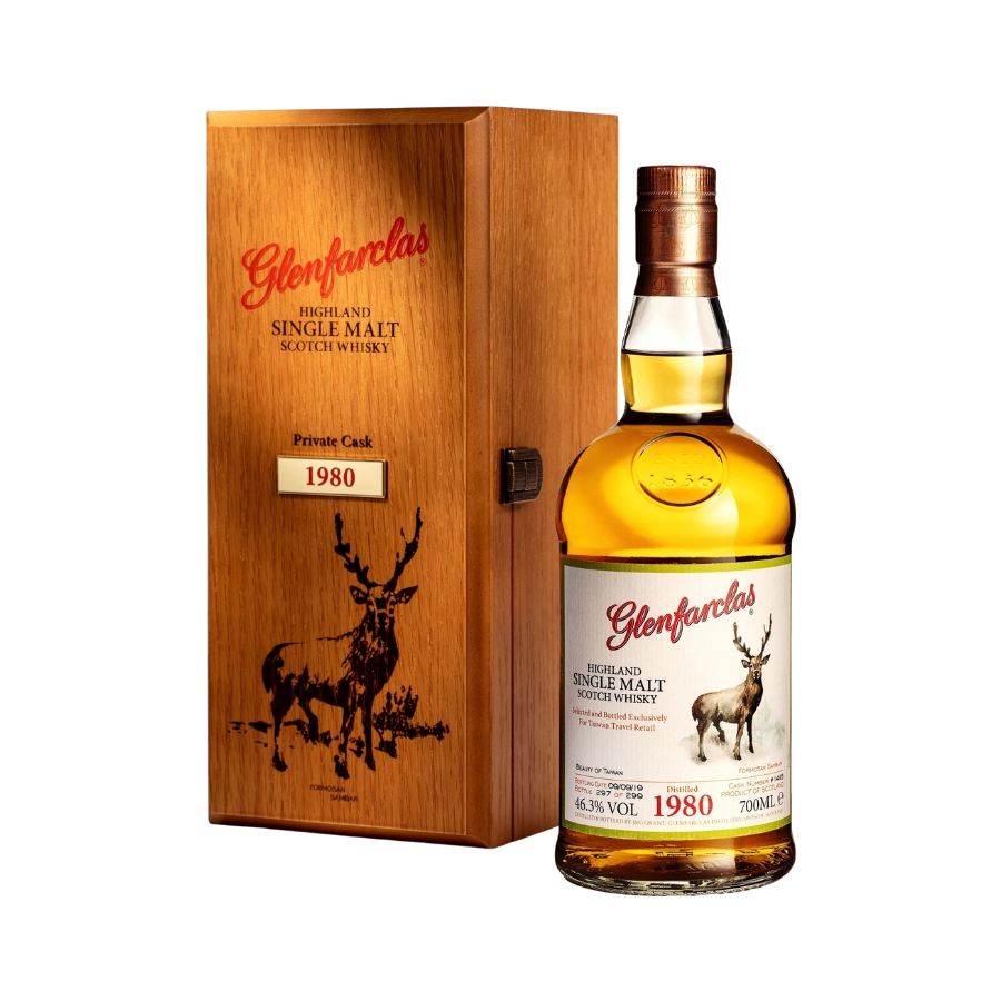 Rượu Whisky Glenfarclas Formosan Sambar 1980 Exclusively For Taiwan Travel (The Beauty of Taiwan Series)