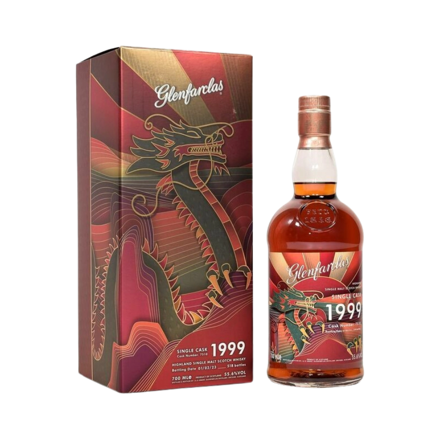 Rượu Whisky Glenfarclas 23 Year Old Wood Dragon Galloping 1999 Single Cask Exclusively For Taiwan Travel