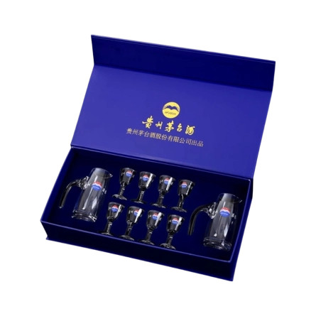 Hộp Quà Tặng 8 Ly Rượu Moutai Và Bình Thủy Tinh Đựng Rượu